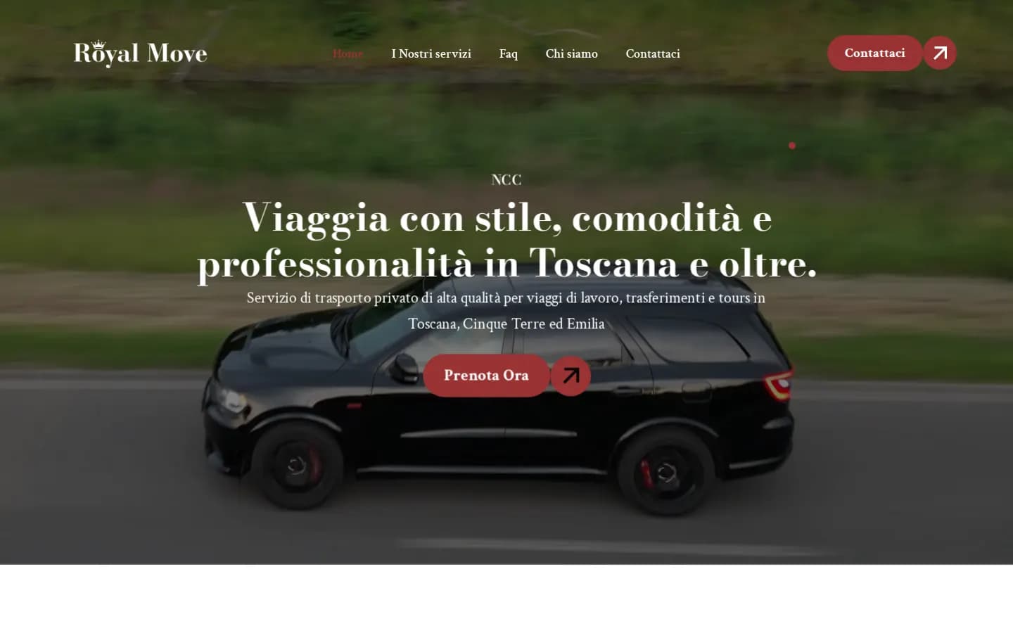 Homepage del sito di Royal Move su desktop